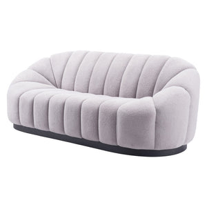 HomeRoots 85" Gray Polyester Sofa - Modern Elegance with Durable Design, Perfect for Living Rooms & Offices 557023