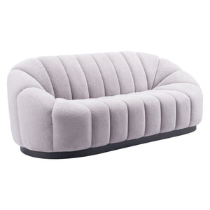 HomeRoots 85" Gray Polyester Sofa - Modern Elegance with Durable Design, Perfect for Living Rooms & Offices 557023