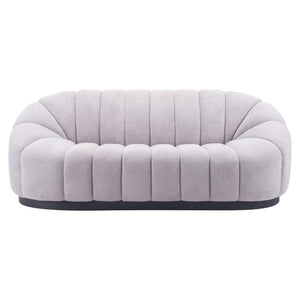 HomeRoots 85" Gray Polyester Sofa - Modern Elegance with Durable Design, Perfect for Living Rooms & Offices 557023