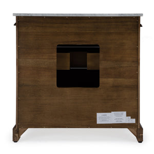 Butler Specialty Hanson Single Bathroom Vanity Set With Carrara Marble Top And Ample Storage For Elegant Spaces Medium Brown Acacia Solids,Mdf,Ceramic Sink,Carrara Marble 5570415-butler