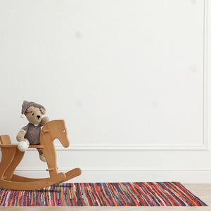 Homeroots 3' X 5' Hand Woven Striped Area Rug In Red And Black – Unique Artisan Craftsmanship For Cozy Spaces  Cotton Blend 557077