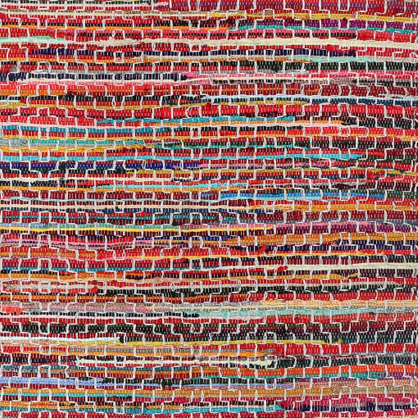 Homeroots 3' X 5' Hand Woven Striped Area Rug In Red And Black – Unique Artisan Craftsmanship For Cozy Spaces  Cotton Blend 557077