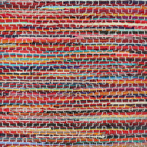 Homeroots 3' X 5' Hand Woven Striped Area Rug In Red And Black – Unique Artisan Craftsmanship For Cozy Spaces  Cotton Blend 557077