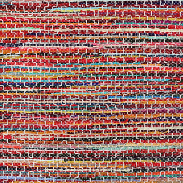 Homeroots 3' X 5' Hand Woven Striped Area Rug In Red And Black – Unique Artisan Craftsmanship For Cozy Spaces  Cotton Blend 557077