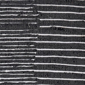 Homeroots 8' X 10' Hand Woven Black And White Striped Area Rug With Fringe - Modern Artistry For Your Home  Cotton Blend 557109