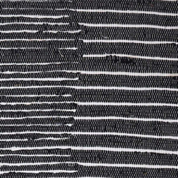 Homeroots 8' X 10' Hand Woven Black And White Striped Area Rug With Fringe - Modern Artistry For Your Home  Cotton Blend 557109