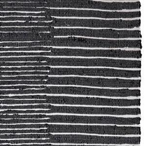 Homeroots 8' X 10' Hand Woven Black And White Striped Area Rug With Fringe - Modern Artistry For Your Home  Cotton Blend 557109