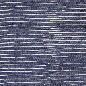 Homeroots 8' X 10' Hand Woven Navy And White Striped Area Rug With Fringe – Unique Artisan Craftsmanship!  Cotton Blend 557114