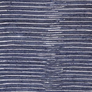Homeroots 8' X 10' Hand Woven Navy And White Striped Area Rug With Fringe – Unique Artisan Craftsmanship!  Cotton Blend 557114