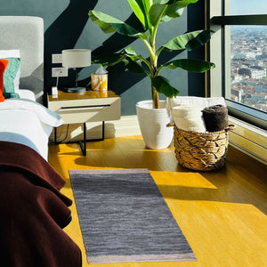 Homeroots 3' X 5' Gray And Beige Patchwork Handmade Area Rug - Unique Artisan Design For Indoor & Outdoor Style  Cotton Blend 557116