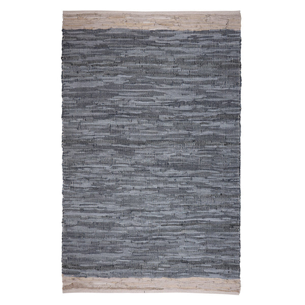 Homeroots 3' X 5' Gray And Beige Patchwork Handmade Area Rug - Unique Artisan Design For Indoor & Outdoor Style  Cotton Blend 557116