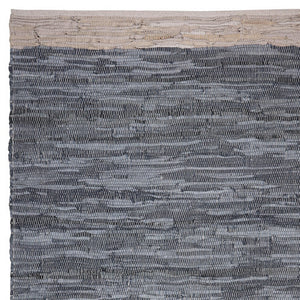 Homeroots 8' X 10' Hand Woven Gray And Beige Patchwork Area Rug – Unique Design For Stylish Living Spaces  Cotton Blend 557119