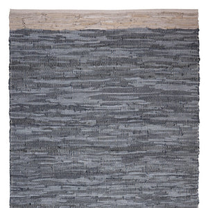 Homeroots 8' X 10' Hand Woven Gray And Beige Patchwork Area Rug – Unique Design For Stylish Living Spaces  Cotton Blend 557119