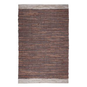 HomeRoots 8' X 10' Hand-Woven Tan and Beige Patchwork Area Rug - Durable Cotton Blend for Timeless Style 557124