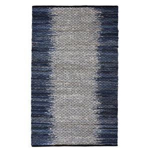 HomeRoots 8' X 10' Blue Patchwork Area Rug - Hand-Woven Cotton Blend for Stylish Comfort in Any Room 557129