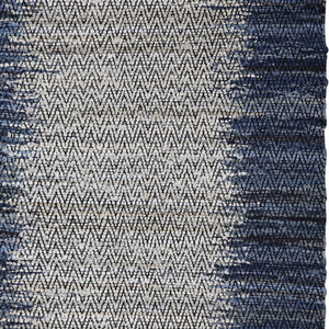 Homeroots 8' X 10' Hand Woven Blue Patchwork Area Rug - Unique Artisan Design For Stylish Home Décor  Cotton Blend 557129