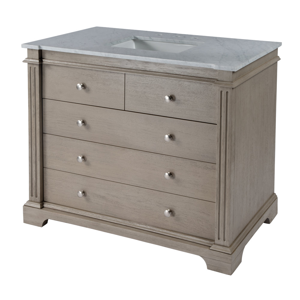 Rachelle. Single Marble Top Bathroom Vanity/Sink Set 5571329 Gray Butler Specialty
