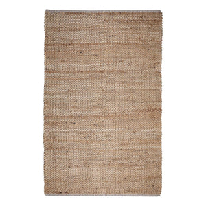 HomeRoots 5' Natural Jute Hand-Woven Area Rug – Elegant Textured Charm for Living Spaces, Durable & Unique Design 557135
