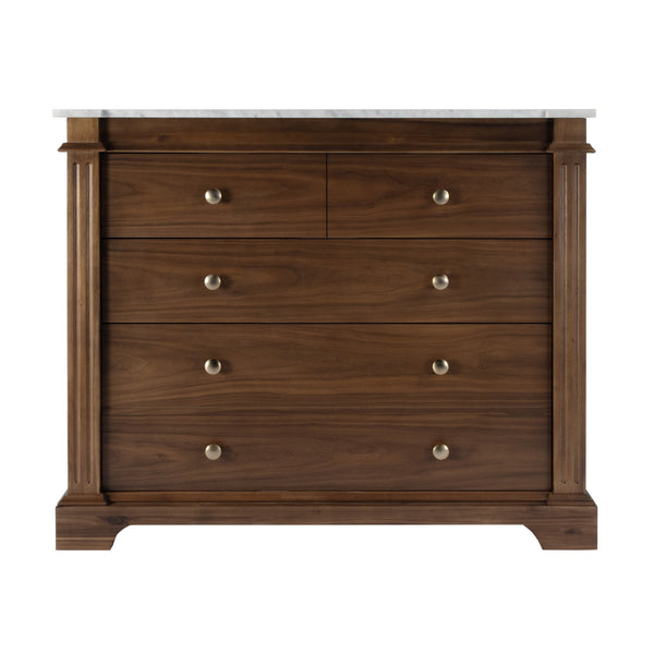 Butler Specialty Rachelle Bathroom Vanity Set: Exquisite Carrera Marble Top & Elegant Design For Modern Spaces Brown Mdf,Acacia,Acacia Veneer,Ceramic,Carrara Marble 5571489-butler