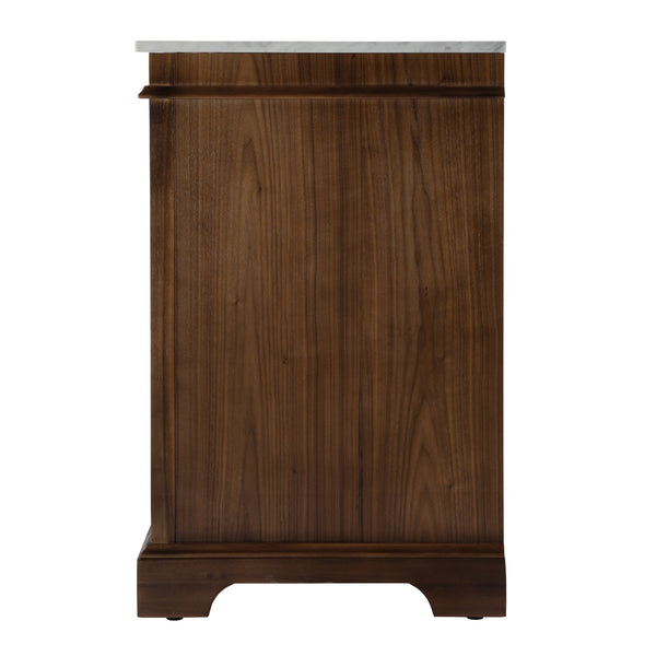 Butler Specialty Rachelle Bathroom Vanity Set: Exquisite Carrera Marble Top & Elegant Design For Modern Spaces Brown Mdf,Acacia,Acacia Veneer,Ceramic,Carrara Marble 5571489-butler