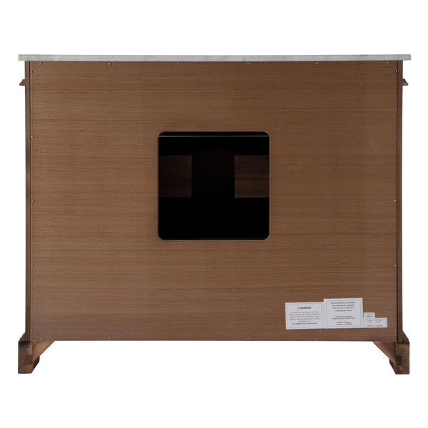 Butler Specialty Rachelle Bathroom Vanity Set: Exquisite Carrera Marble Top & Elegant Design For Modern Spaces Brown Mdf,Acacia,Acacia Veneer,Ceramic,Carrara Marble 5571489-butler