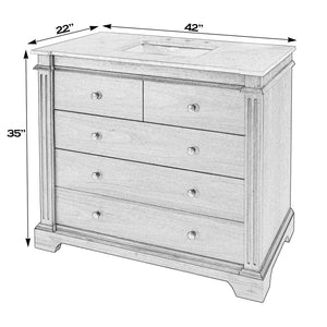 Butler Specialty Rachelle Bathroom Vanity Set: Exquisite Carrera Marble Top & Elegant Design For Modern Spaces Brown Mdf,Acacia,Acacia Veneer,Ceramic,Carrara Marble 5571489-butler