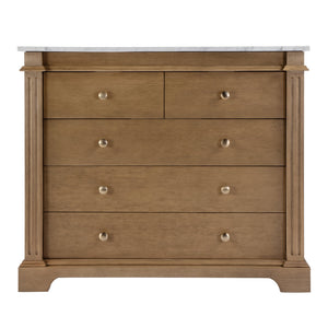 Butler Specialty Rachelle Bathroom Vanity Set: Exquisite Carrera Marble Top & Elegant Design For Modern Spaces Light Brown Mdf,Acacia,Acacia Veneer,Ceramic,Carrara Marble 5571495-butler