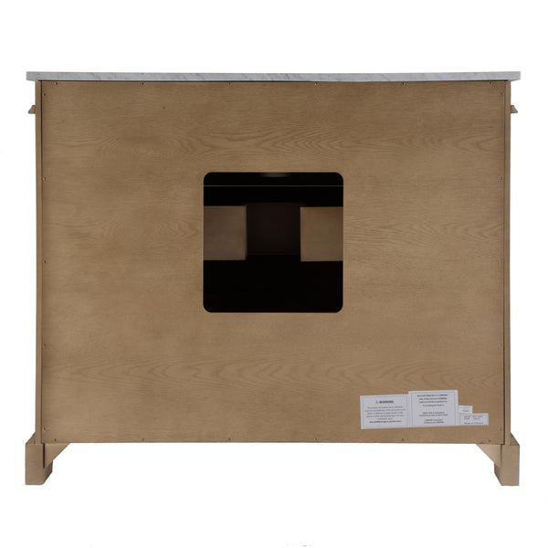 Butler Specialty Rachelle Bathroom Vanity Set: Exquisite Carrera Marble Top & Elegant Design For Modern Spaces Light Brown Mdf,Acacia,Acacia Veneer,Ceramic,Carrara Marble 5571495-butler