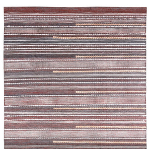 Homeroots 5' Brown Geometric Hand Woven Area Rug - Stylish, Stain Resistant & Unique Decor For Any Space!  Polyester 557168