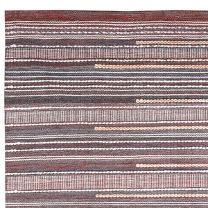 Homeroots 5' Brown Geometric Hand Woven Area Rug - Stylish, Stain Resistant & Unique Decor For Any Space!  Polyester 557168