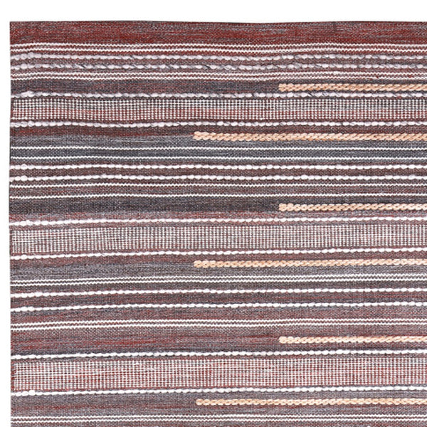 Homeroots 5' Brown Geometric Hand Woven Area Rug - Stylish, Stain Resistant & Unique Decor For Any Space!  Polyester 557168