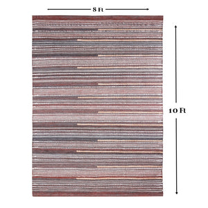 Homeroots 8' X 10' Brown Geometric Hand Woven Area Rug - Unique Design, Stain Resistant, Perfect For Homes!  Polyester 557169