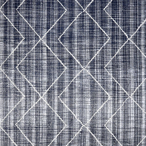 Homeroots 8' X 10' Navy Blue Geometric Hand Woven Area Rug - Unique Artistry For Cozy Spaces, Stain Resistant Design  Polyester 557177