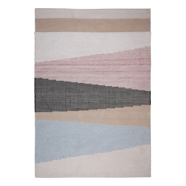 HomeRoots 5' Black and Red Geometric Handmade Area Rug - Stylish, Durable, Unique Design for Indoor/Outdoor Use 557180
