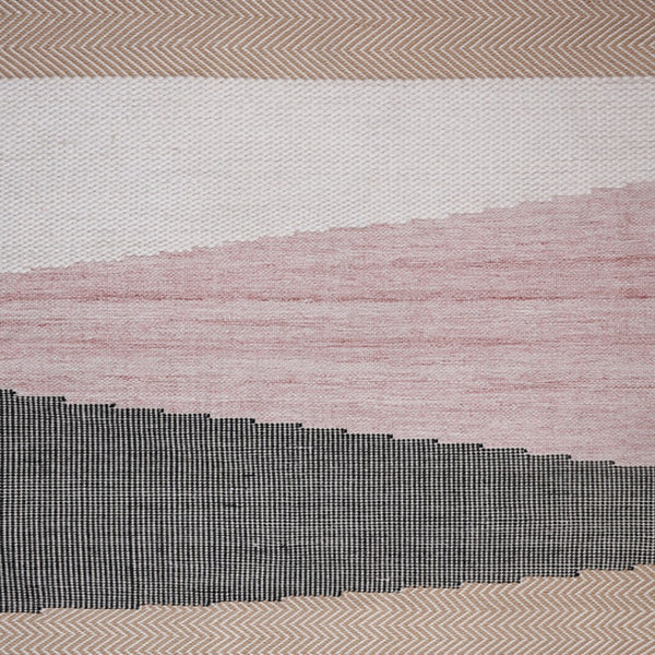 Homeroots 8' X 10' Stunning Black And Red Geometric Hand Woven Area Rug - Stain Resistant, Artisan Crafted Elegance  Polyester 557181