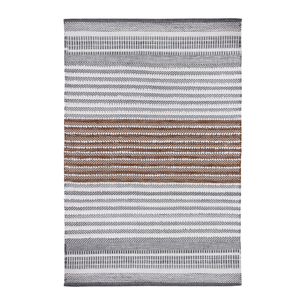 Homeroots 4' X 6' Geometric Hand Woven Area Rug - Stylish, Stain Resistant, Unique Design For Indoor & Outdoor Use  Polyester 557191