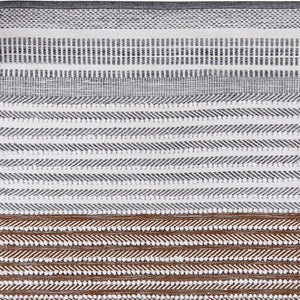 Homeroots 8' X 10' Gray And Brown Geometric Hand Woven Area Rug – Stain Resistant, Artisan Crafted, Unique Design  Polyester 557193