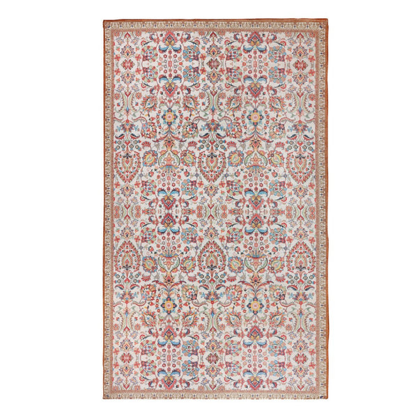 HomeRoots 3' X 5' Black and Red Floral Handmade Area Rug - Durable, Stain-Resistant Design for Indoor/Outdoor Use 557194