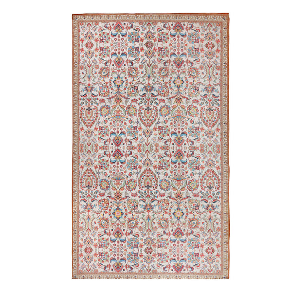 Homeroots 5' X 8' Black And Red Floral Hand Woven Area Rug - Unique, Stain Resistant, Perfect For Any Space!  Polyester 557196