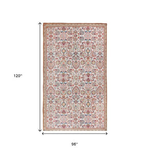 Homeroots 8' X 10' Black And Red Floral Hand Woven Area Rug - Unique Artisan Craft, Stain Resistant & Cozy Texture  Polyester 557197