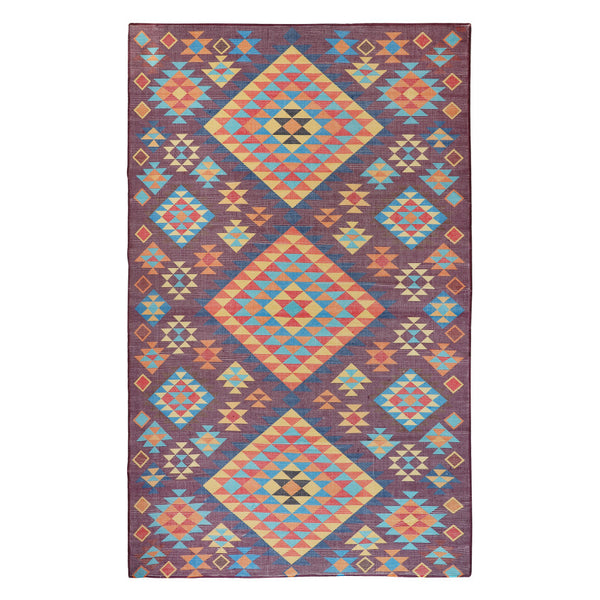 Homeroots 3' Black And Red Geometric Hand Woven Area Rug - Stylish Stain Resistant Indoor Outdoor Accent  Polyester 557198