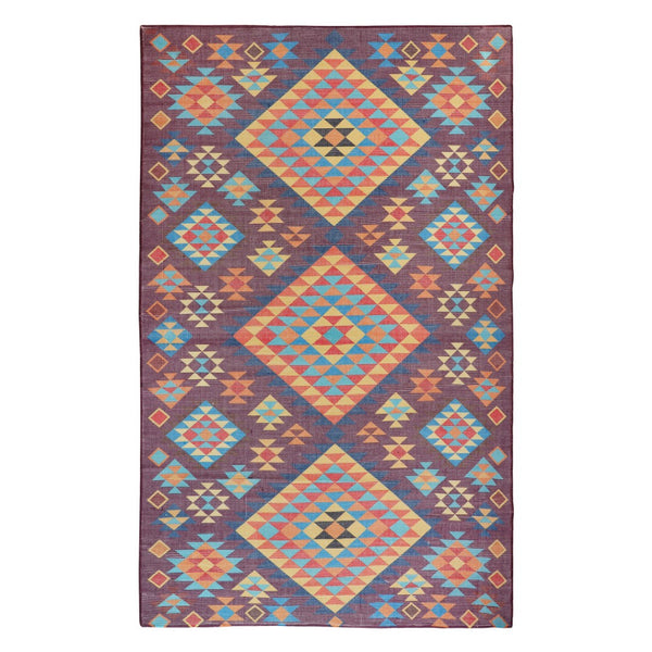 HomeRoots 4' X 6' Black and Red Geometric Handmade Area Rug - Stylish, Durable, and Stain-Resistant for Any Space! 557199