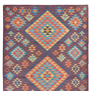 Homeroots 8' X 10' Hand Woven Black And Red Geometric Area Rug - Stain Resistant, Unique Artisan Craftsmanship  Polyester 557201