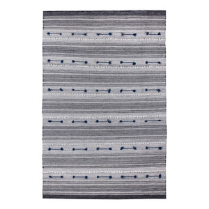 HomeRoots 5' Blue Patchwork Handmade Area Rug – Durable, Stain Resistant, Perfect for Indoor & Outdoor Spaces! 557204