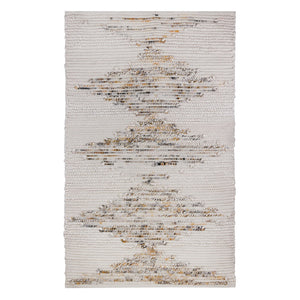 HomeRoots 3' X 5' Beige Geometric Handmade Area Rug – Stylish, Durable, and Versatile for Every Room! 557206