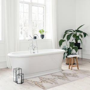 Homeroots 3' X 5' Beige Geometric Hand Woven Area Rug – Unique, Stain Resistant, Perfect For Indoor & Outdoor Use  Polyester 557206