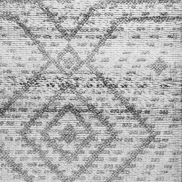 Homeroots 8' Gray Geometric Hand Woven Area Rug – Stylish, Stain Resistant, Artisanal Design For Any Space  Polyester 557213