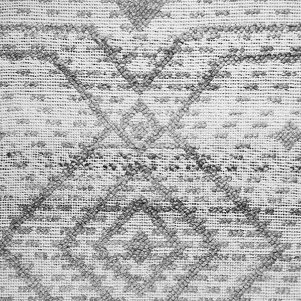 Homeroots 8' Gray Geometric Hand Woven Area Rug – Stylish, Stain Resistant, Artisanal Design For Any Space  Polyester 557213