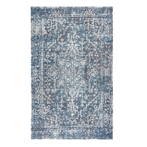 HomeRoots 4' X 6' Gray Geometric Area Rug - Handwoven, Stain Resistant, Perfect for Indoor & Outdoor Spaces! 557219