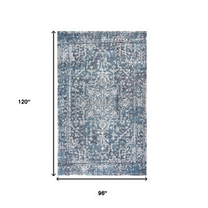 Homeroots 8' Gray Geometric Hand Woven Area Rug – Stylish, Stain Resistant, Artisanal Design For Any Space  Polyester 557221